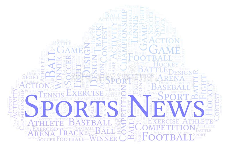 Sportnachrichtenwortwolke vektor abbildung