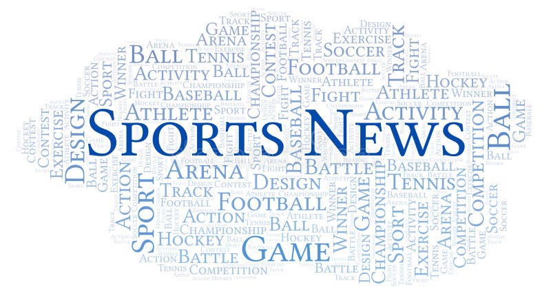 Wortwolke Sportnachrichten stock abbildung