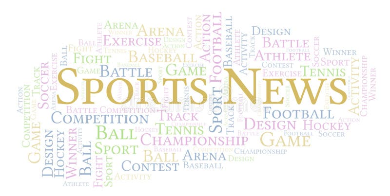 Sportnachrichtenwortwolke vektor abbildung