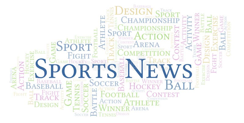 Sportnachrichtenwortwolke vektor abbildung