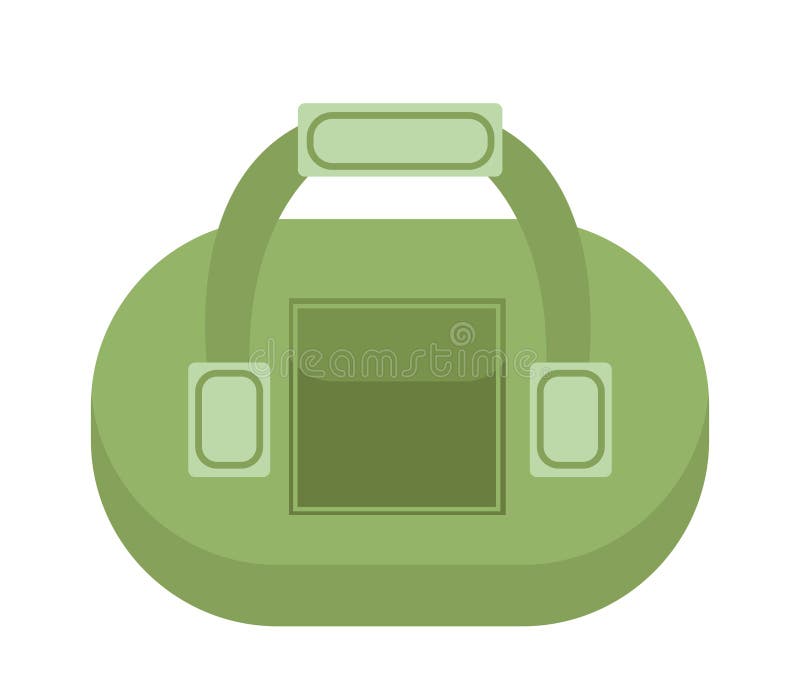 Sports bag icon flat style. Gym isolated on white background. Vector illustration royalty free illustration