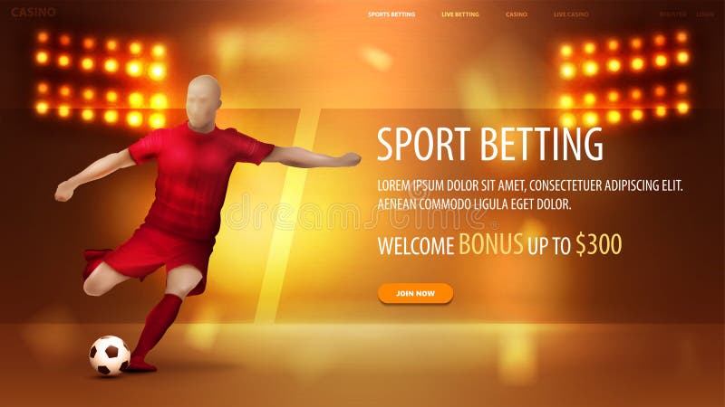 Sports Betting On Soccer. Design For A Bookmaker. Download Banner