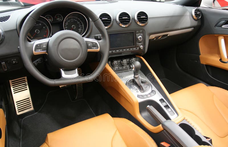 Sports Car Interior stock photo. Image of modern, leather 2296236