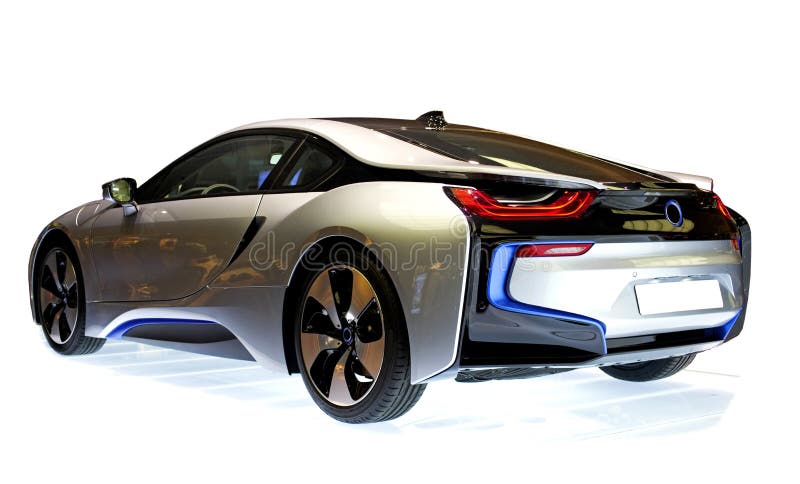 Sports car, new bmw i8, isolated