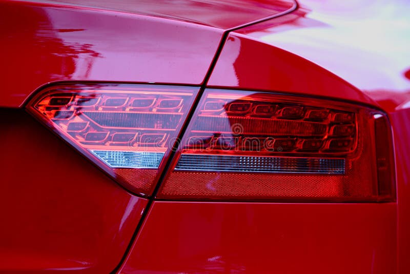 Sports Car tail light. stock image. Image of reverse 21203695