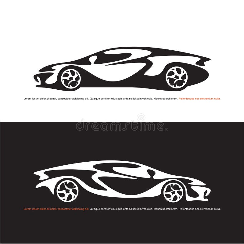 Sports Car Vector. Sports Car Club Emblem Stock Vector Illustration