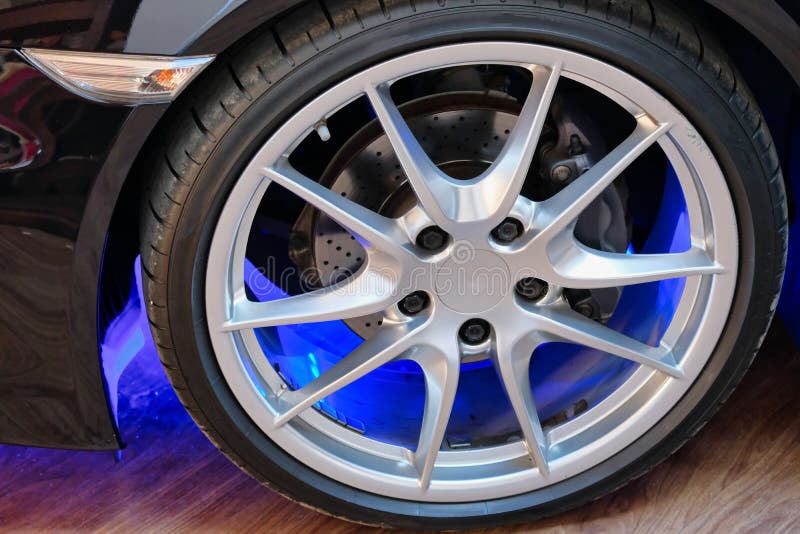 Sports Car Wheel stock photo. Image of tire, black, luxurious 204781452
