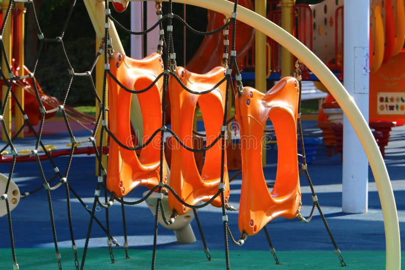 Sports Equipment and Play Equipment on the Playground Stock Image