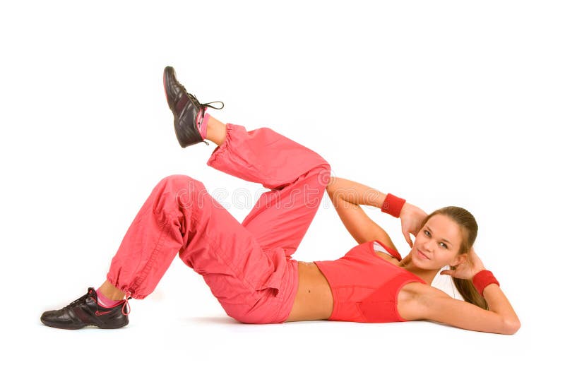 Sports exercises stock photo. Image of figure, girl, sporty 9823942