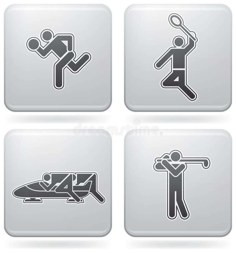 Sports Figures Vector Collection Stock Vector Illustration of