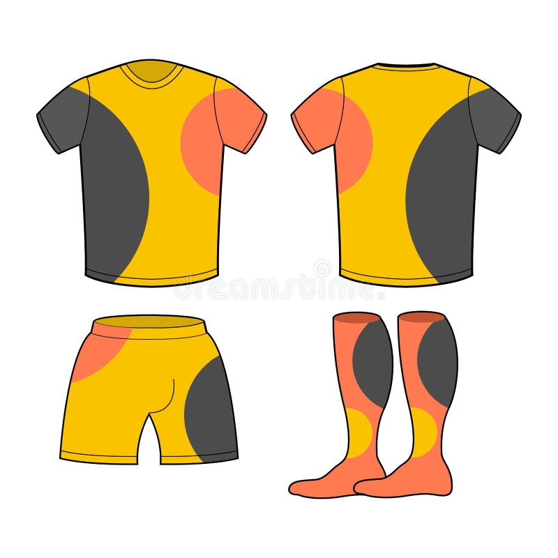 T-shirt And Shorts Template For Design. Sample For Sports Clothing