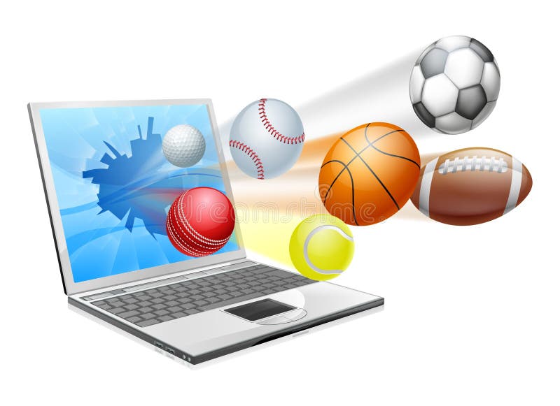 Sports laptop app concept