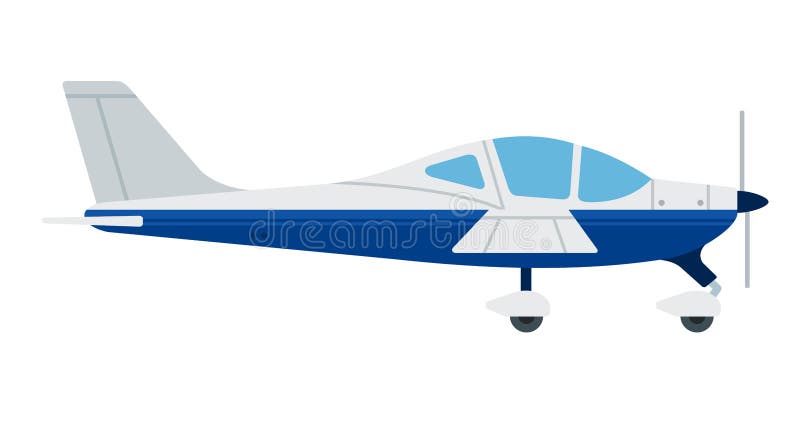 Sports monoplane vector flat material design isolated object on white background.