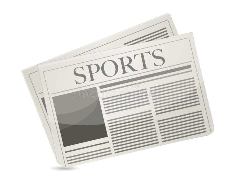 The Big Game Newspaper Headline Sports News Update Stock Illustration