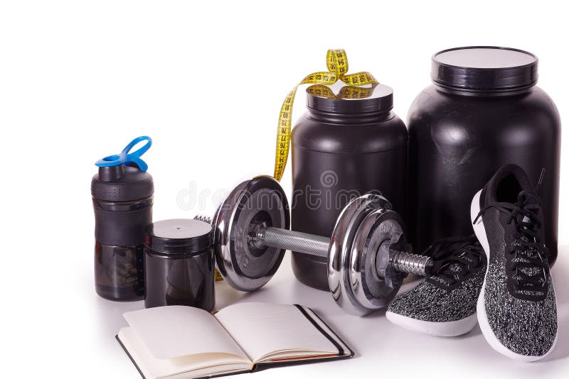 Sports Nutrition And Fitness Equipment Stock Image Image Of Athletic