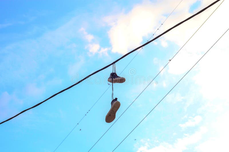 48 Shoes Hanging From Power Lines Stock Videos, Footage, & 4K Video Clips -  Getty Images