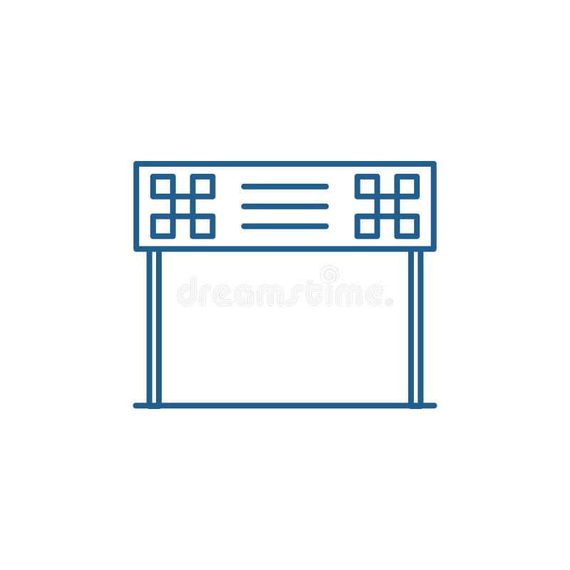 Sports sign game line icon concept. Sports sign game flat vector symbol, sign, outline illustration. stock illustration.