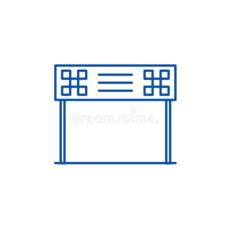 Sports sign game line icon concept. Sports sign game flat vector symbol, sign, outline illustration. vector illustration.