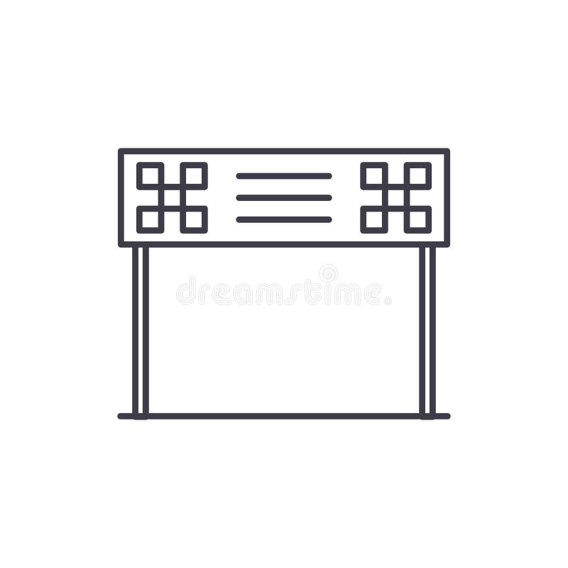 Sports sign game line icon concept. Sports sign game vector linear illustration, symbol, sign royalty free illustration