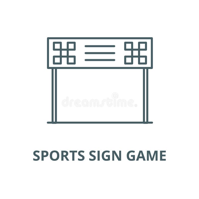 Sports sign game vector line icon, linear concept, outline sign, symbol vector illustration