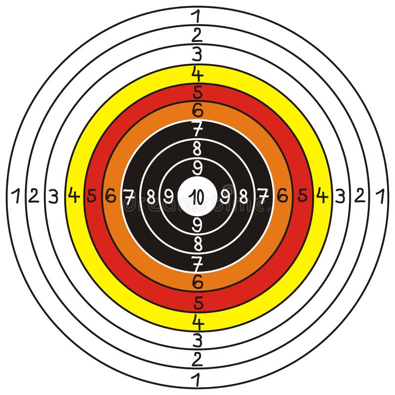 Sports target, color vector illustration on white background vector illustration