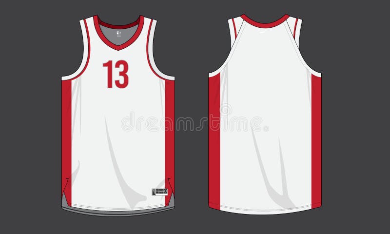 White basketball jersey Royalty Free Vector Image