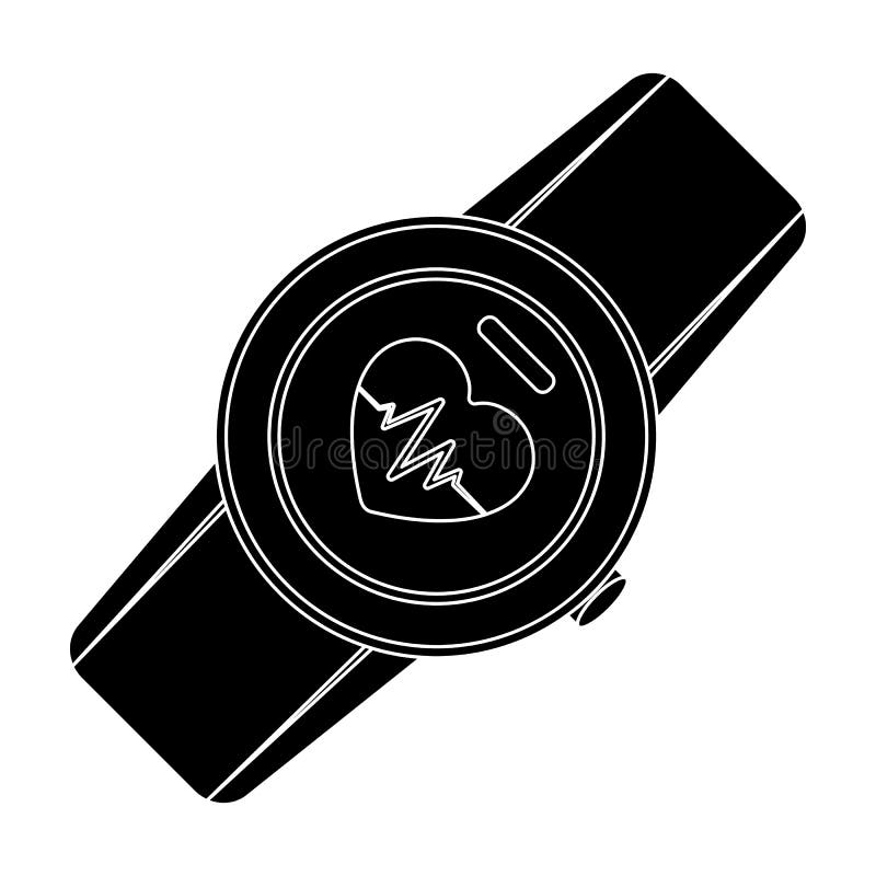 wrist watch clipart black and white hearts
