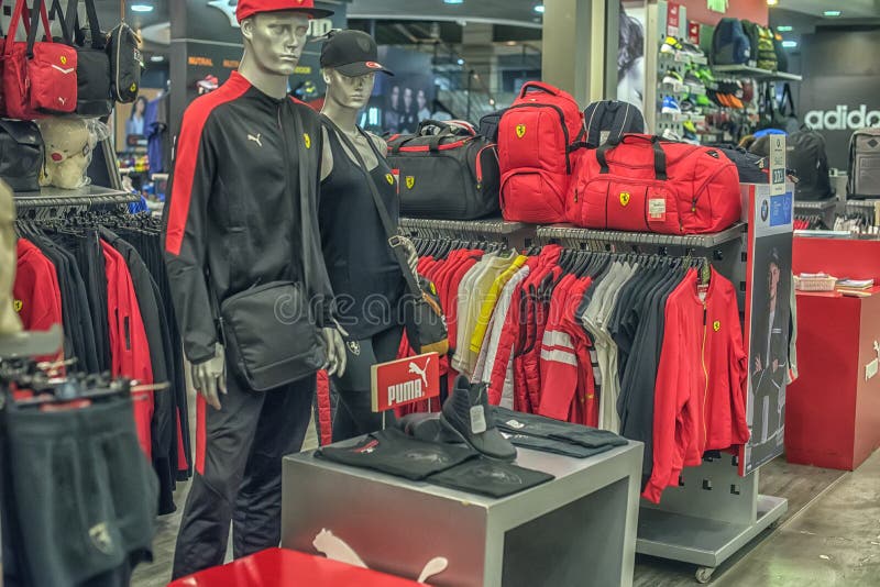 Sportswear Puma in store photography. Image of mall - 150903187