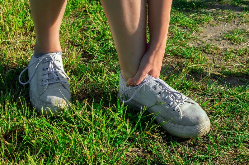 Twisted ankle stock image. Image of foot, legs, injuries - 26261091