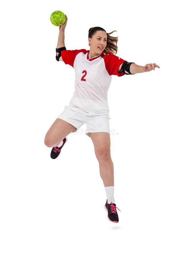 Sportswoman Throwing a Ball Stock Photo Image of ball, caucasian