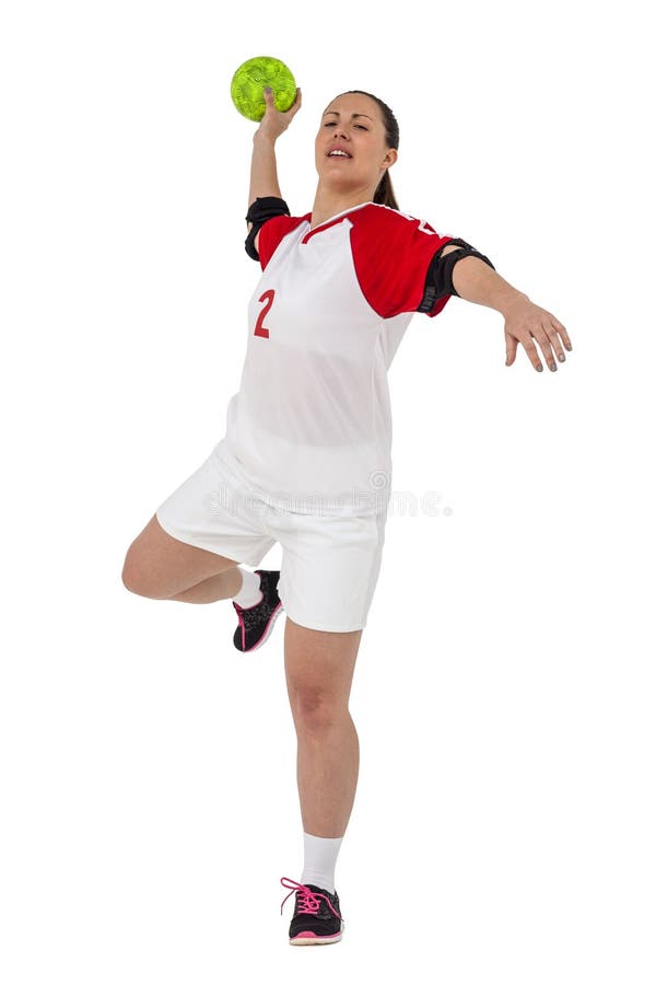 Sportswoman Throwing a Ball Stock Photo Image of exercise, athletic