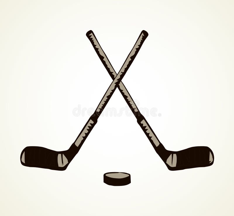 Hockey Stick. Vector Drawing Stock Vector - Illustration of background,  field: 149467276