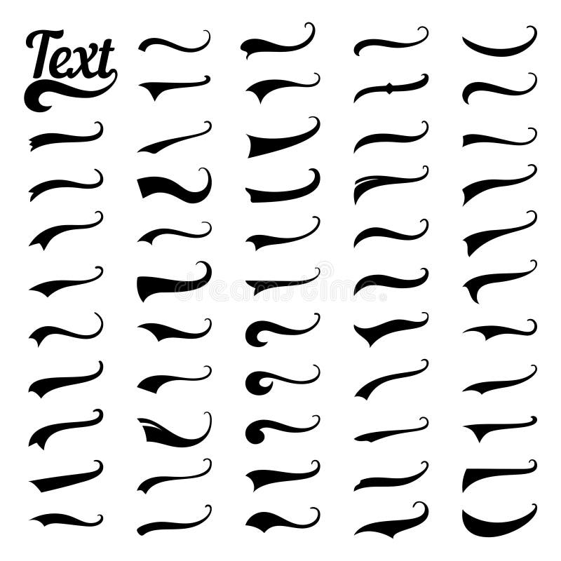 Premium Vector  Retro texting tails swooshes swishes, swooshes