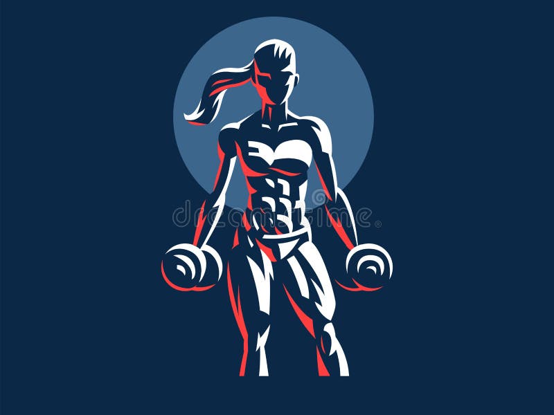 Woman Fitness Emblem Stock Vector Illustration Of Body 125414271