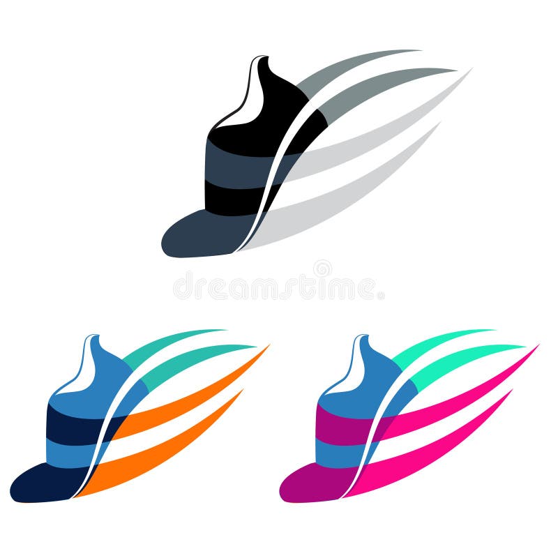 Sportów butów znak z kolor różnicami