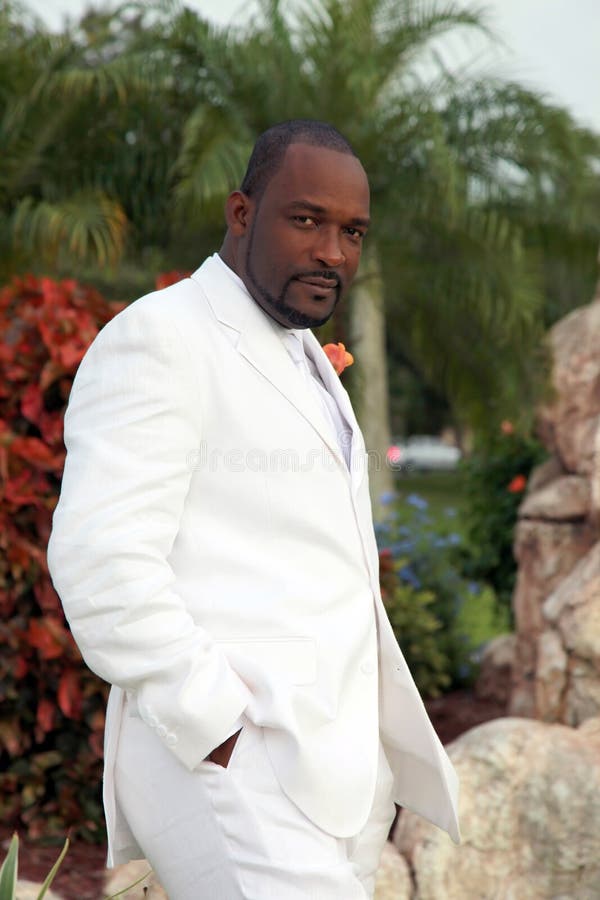 Sposo afroamericano fotografie stock libere da diritti