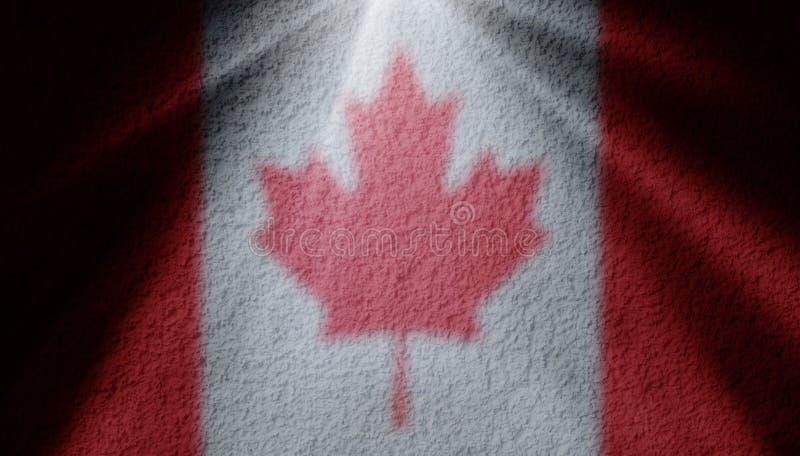 Spot light with canadian flag
