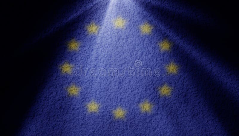 Spot light with european union flag