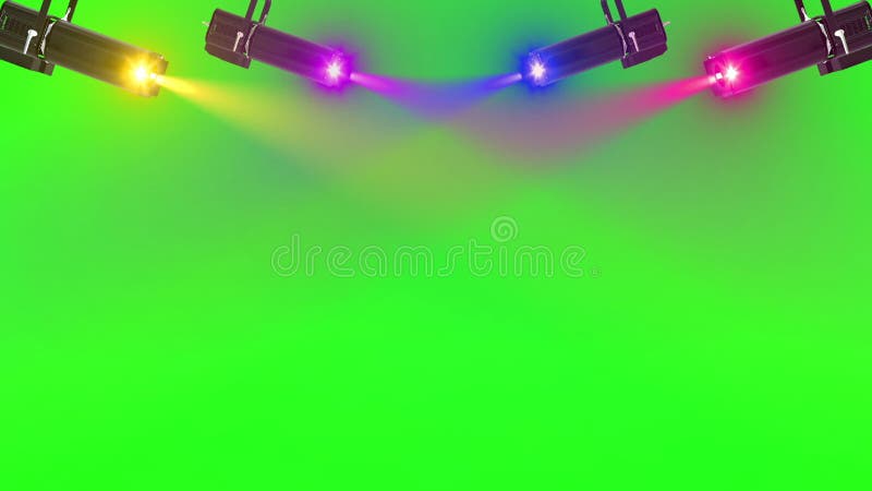 Spot light flare ray beam effect loop animation green screen stock video footage