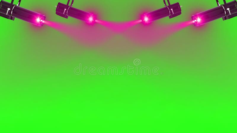 Spot light flare ray beam effect loop animation green screen stock video