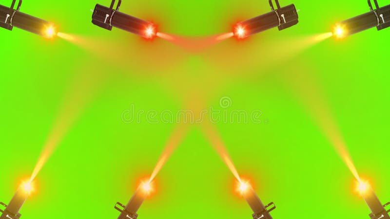 Spot light flare ray beam effect loop animation green screen stock footage