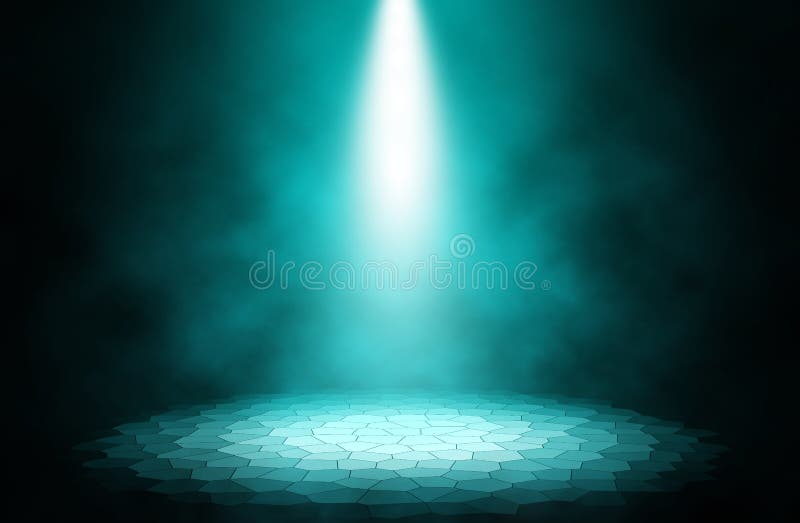 Spotlight Blue Smoke Night Studio Background. Stock Illustration