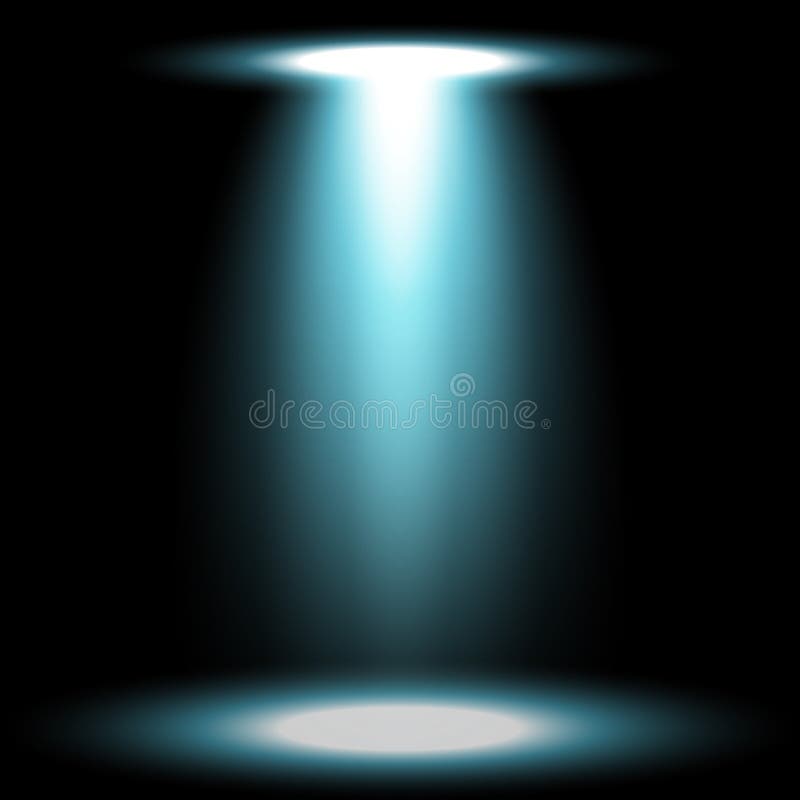 Spotlight Glow Effect, Light Beam, Aqua Color Stock Vector