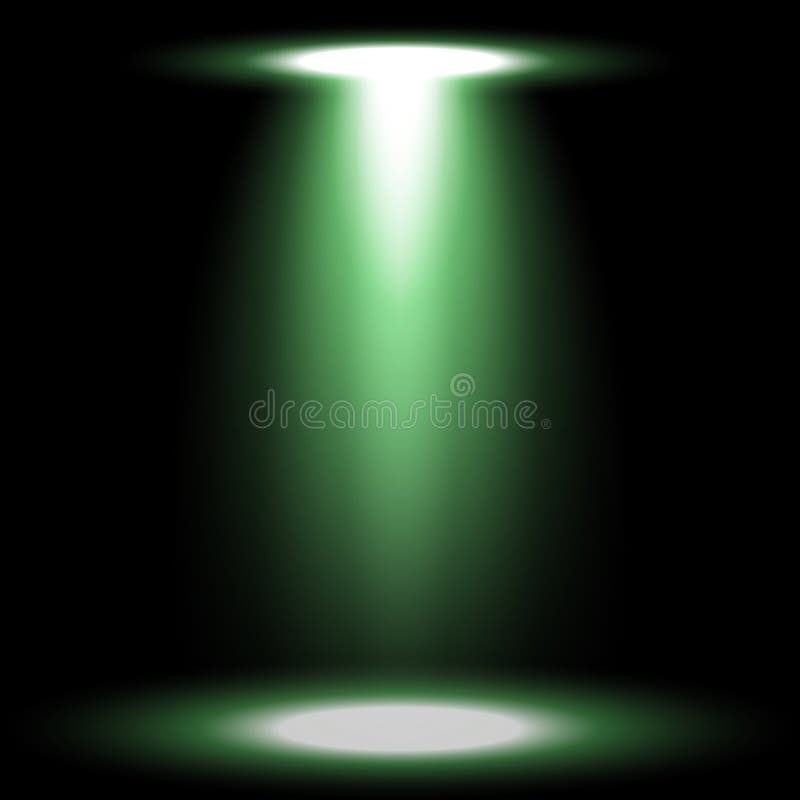 Spotlight Glow Effect, Light Beam, Golden Color Stock Vector