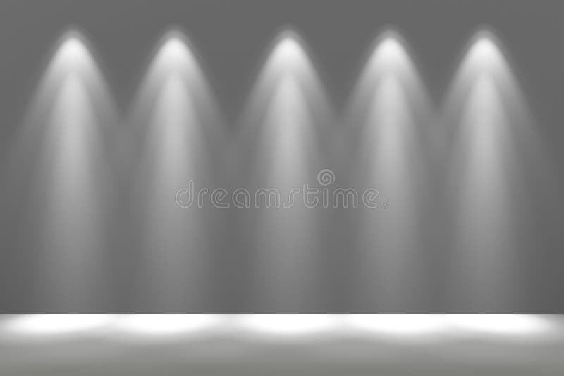 Spotlight Illuminated Wall stock illustration. Illustration of wall ...