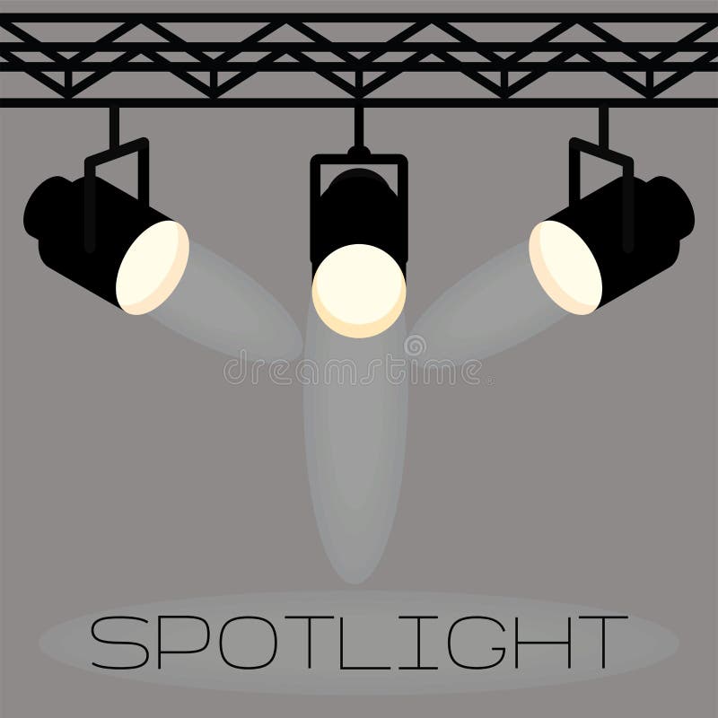 Spotlight reflector card stock vector. Illustration of design 231864305