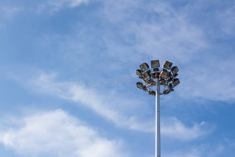 Spotlight and the sky. stock photo. Image of season, summer 79781784