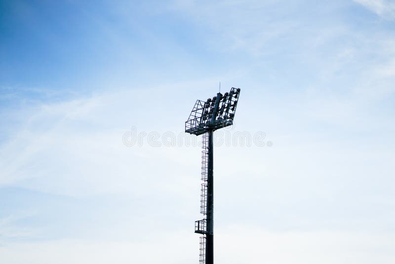 Spotlight on the Sport Stadium Stock Image Image of background, clean