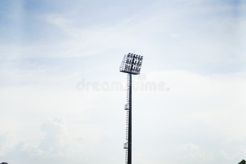 Spotlight on the Sport Stadium Stock Photo Image of outdoor, green