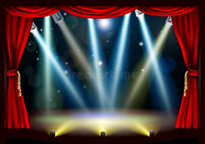 Stage and Audience stock vector. Illustration of concert - 858782